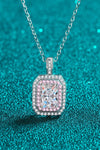 1 Carat Moissanite Geometric Pendant Chain Necklace - Sofia Valdelli