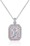 1 Carat Moissanite Geometric Pendant Chain Necklace - Sofia Valdelli