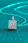 1 Carat Moissanite Square Pendant Chain Necklace - Sofia Valdelli