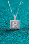 1 Carat Moissanite Square Pendant Chain Necklace - Sofia Valdelli