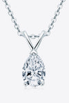 1.5 Carat Moissanite Pendant 925 Sterling Silver Necklace - Sofia Valdelli