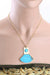 18K Gold Plated Turquoise Pendant Necklace - Sofia Valdelli