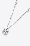 2 Carat Moissanite 4-Prong 925 Sterling Silver Necklace - Sofia Valdelli