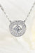 925 Sterling Silver Moissanite Geometric Pendant Necklace - Sofia Valdelli