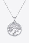 925 Sterling Silver Moissanite Tree Pendant Necklace - Sofia Valdelli