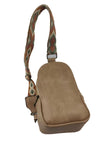 Adjustable Strap PU Leather Sling Bag - Sofia Valdelli