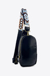 Adjustable Strap PU Leather Sling Bag - Sofia Valdelli