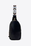 Adjustable Strap PU Leather Sling Bag - Sofia Valdelli