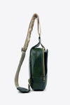 Adjustable Strap PU Leather Sling Bag - Sofia Valdelli