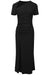 Asymmetrical Neck Short Sleeve Midi Dress - Sofia Valdelli