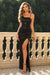 Asymmetrical Neck Sleeveless Split Dress - Sofia Valdelli
