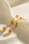 Ball Bead and Chain Stainless Steel Earrings - Sofia Valdelli