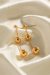 Ball Bead and Chain Stainless Steel Earrings - Sofia Valdelli
