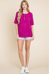BOMBOM At The Fair Animal Textured Top - Sofia Valdelli