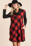 Buffalo Plaid Tartan Swing Dress - Sofia Valdelli
