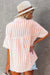 Button Up Collared Pocketed Striped Shirt - Blouses - Sofia Valdelli