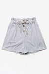 Buttoned Drawstring Waist Cuffed Shorts - Sofia Valdelli