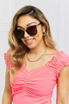 Cat Eye Full Rim Polycarbonate Sunglasses - Sofia Valdelli