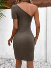 Cutout Twisted One-Shoulder Mini Dress - Sofia Valdelli