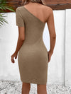 Cutout Twisted One-Shoulder Mini Dress - Sofia Valdelli