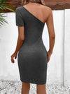 Cutout Twisted One-Shoulder Mini Dress - Sofia Valdelli