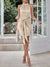 Grecian Neck Tie Front Dress - Midi Dresses - Sofia Valdelli