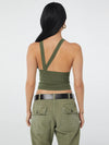 Halter Neck Ribbed Cropped Top - Sofia Valdelli