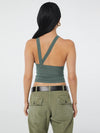 Halter Neck Ribbed Cropped Top - Sofia Valdelli
