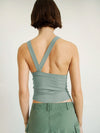 Halter Neck Ribbed Cropped Top - Sofia Valdelli