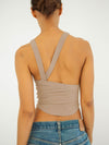 Halter Neck Ribbed Cropped Top - Sofia Valdelli
