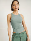 Halter Neck Ribbed Cropped Top - Sofia Valdelli