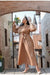V-Neck A-Line Women Dress Plus Size Elegant Long Puff Sleeves Vintage Wrap Dress Female Sash Vestido - Sofia Valdelli