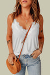 Lace Trim V-Neck Cami Top - Sofia Valdelli
