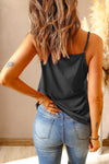 Lace Trim V-Neck Cami Top - Sofia Valdelli