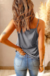Lace Trim V-Neck Cami Top - Sofia Valdelli