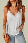 Lace Trim V-Neck Cami Top - Sofia Valdelli