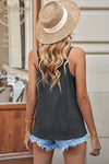 Lace Trim V-Neck Cami Top - Sofia Valdelli