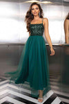 Lace-Up Backless Mesh Dress - Sofia Valdelli