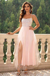 Lace-Up Backless Mesh Dress - Sofia Valdelli