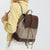 Large Capacity Drawstring Patchwork Backpack With Lock - Backpacks - Sofia Valdelli