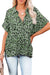 Leopard Print Button Roll Up Sleeve Shirt - Blouses - Sofia Valdelli