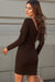 Long Sleeve V-Neck Bodycon Dress - Sofia Valdelli
