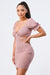 Lux Side Cutout W/ Back Tie Detail Bodycon Dress - Sofia Valdelli