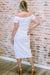 Off-Shoulder Short Sleeve Split Dress - Sofia Valdelli