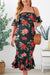 Off-The-Shoulder Floral Mermaid Plus Size Dress - Midi Dresses - Sofia Valdelli
