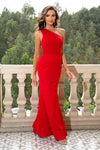 One-Shoulder Sleeveless Maxi Dress - Sofia Valdelli