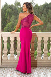 One-Shoulder Sleeveless Maxi Dress - Sofia Valdelli