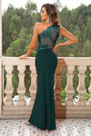 One-Shoulder Sleeveless Maxi Dress - Sofia Valdelli