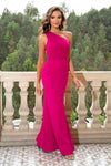 One-Shoulder Sleeveless Maxi Dress - Sofia Valdelli