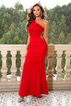 One-Shoulder Sleeveless Maxi Dress - Sofia Valdelli